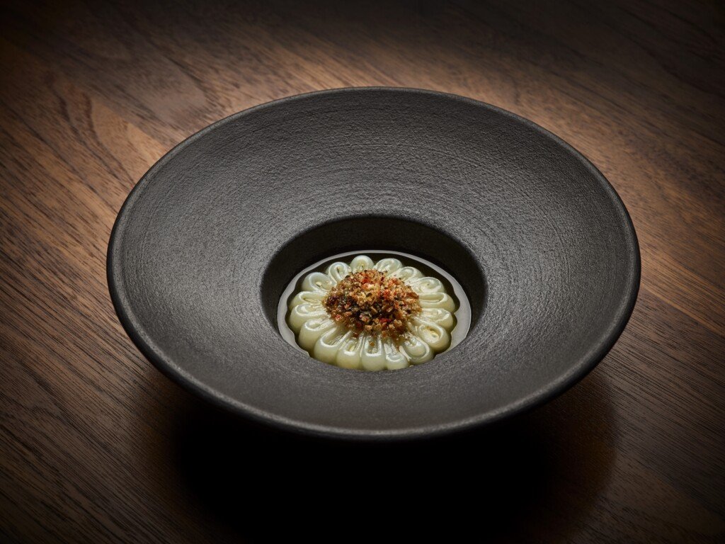 Beyond the New Nordic: How Sven Erik Renaa Is Redefining Fine Dining in Norway 2 RE NAA signature squid tagliatelle squid from Skagerak cured in seaweed