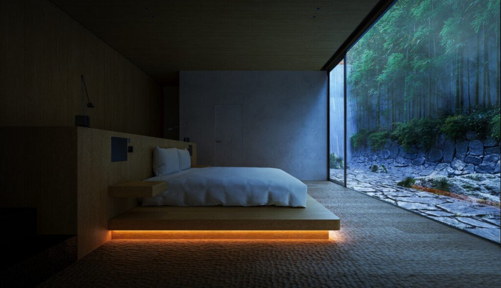 Yugawara GuestRoom1F NOT A HOTEL YUGAWARA YUAMI CGパース